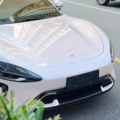 Macaron Peach Pink Car Vinyl Wrap 02