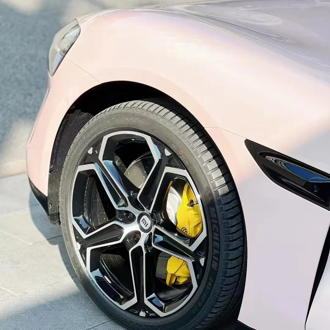 Macaron Peach Pink Car Vinyl Wrap