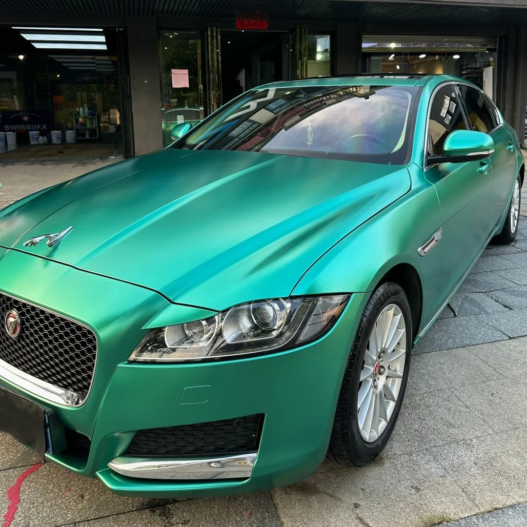 Matte Metallic Emerald Green Car Vinyl Wrap 