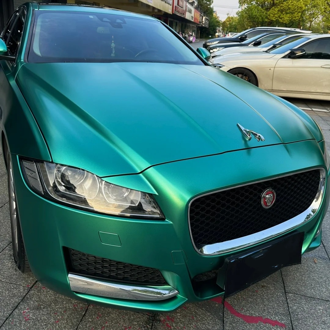Matte Metallic Emerald Green Car Vinyl Wrap 