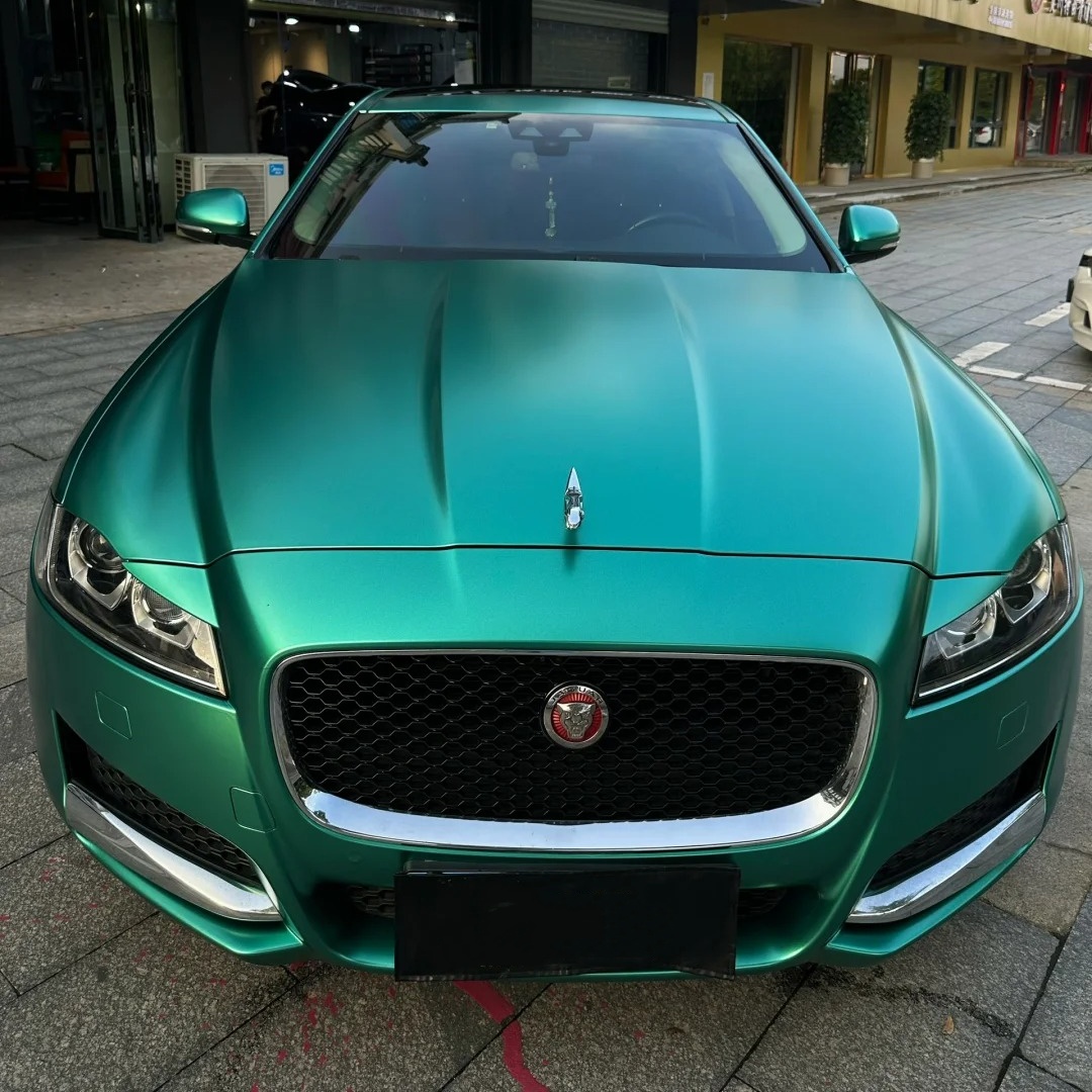 Matte Metallic Emerald Green Car Vinyl Wrap 
