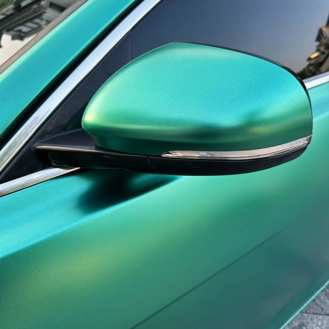 Matte Metallic Emerald Green Car Vinyl Wrap 