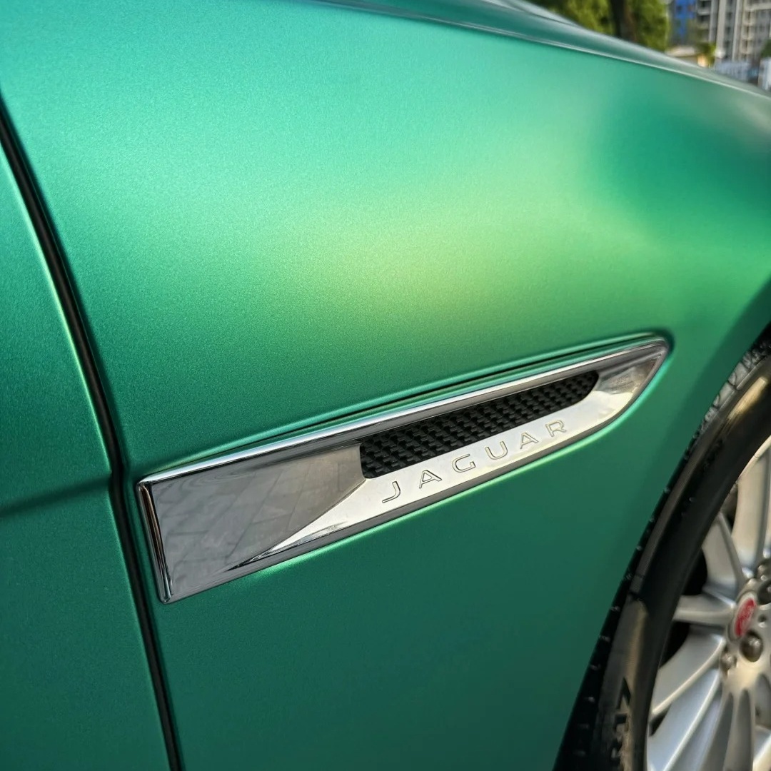 Matte Metallic Emerald Green Car Vinyl Wrap 