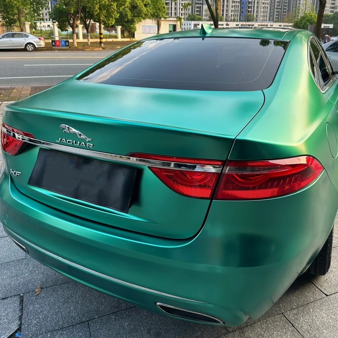Matte Metallic Emerald Green Car Vinyl Wrap 