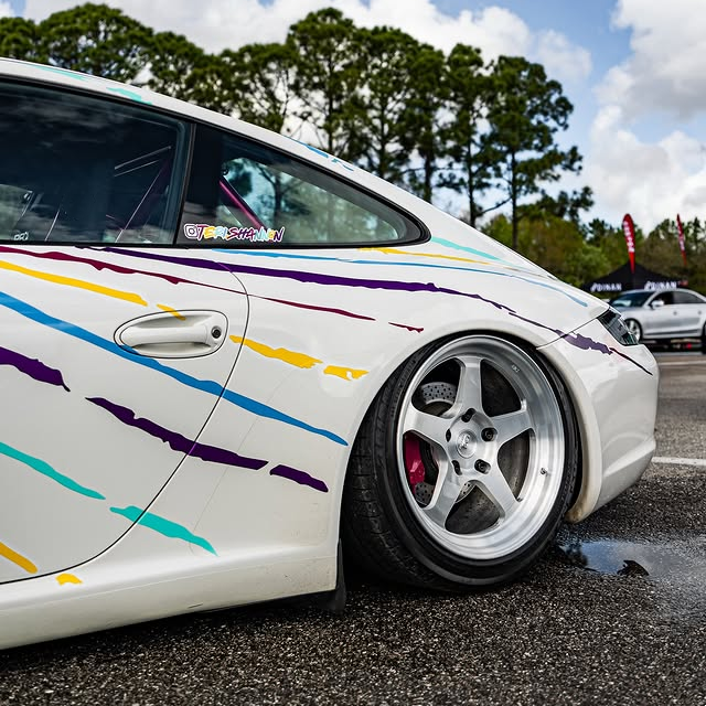 Colorful Fireworks Customized Car Vinyl Wrap