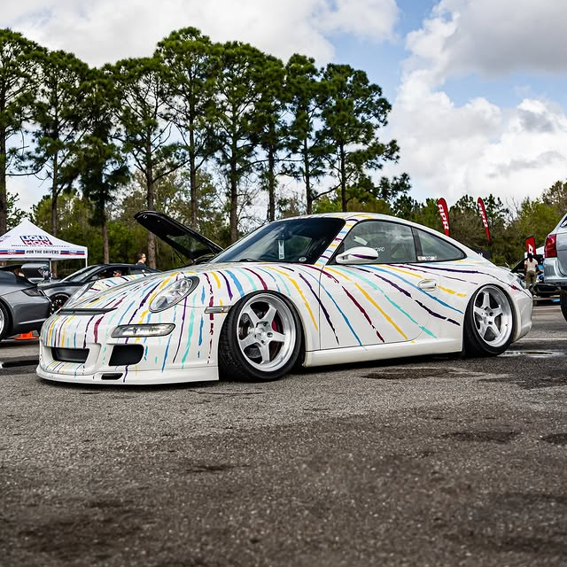 Colorful Fireworks Customized Car Vinyl Wrap