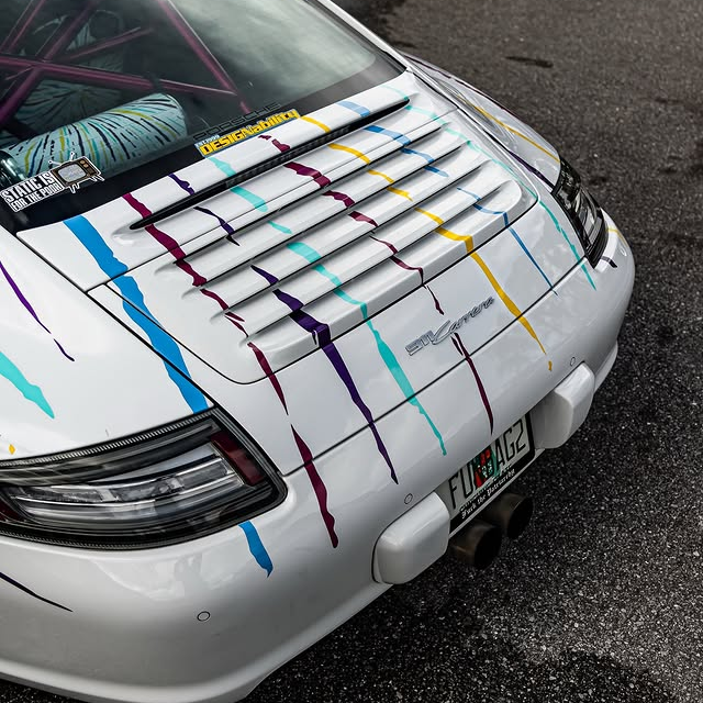 Colorful Fireworks Customized Car Vinyl Wrap