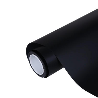 Super Matte Deep Black Car Vinyl Wrap 01