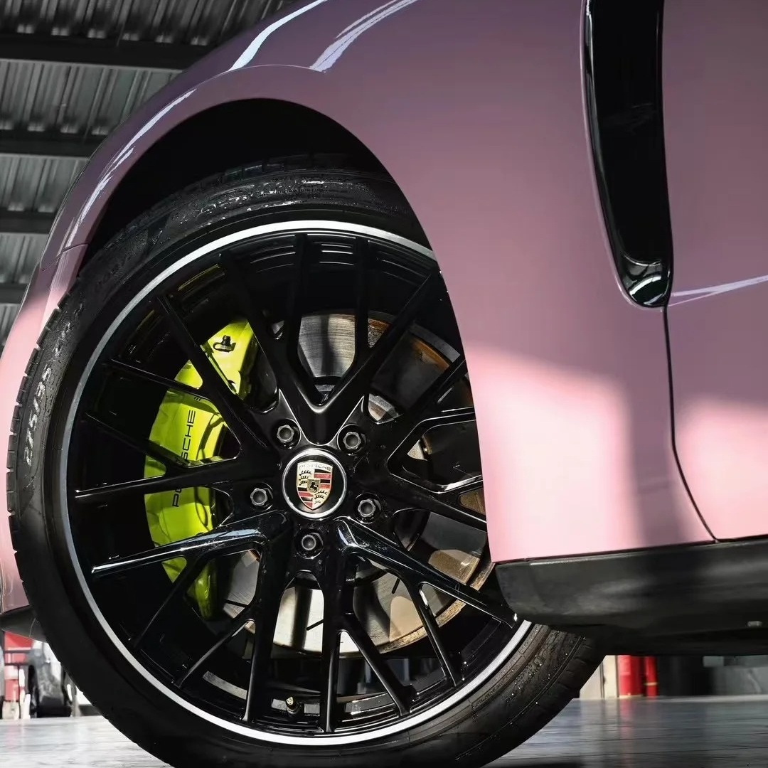 Glossy Oolong Milk Tea Pink Car Vinyl Wrap