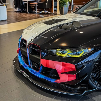 Red And Blue Squares Customized Car Vinyl Wrap 02