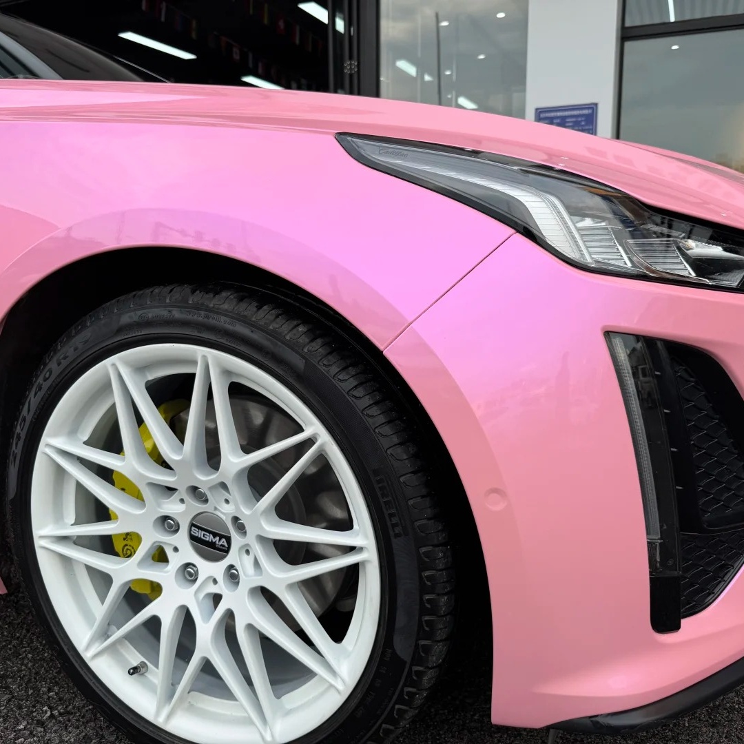 Gloss Diamond Purple Pink Car Vinyl Wrap