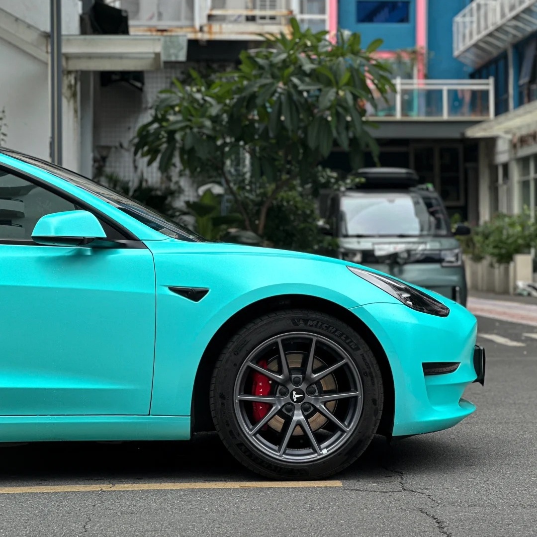 Matte Metallic Tiffany Blue Car Vinyl Wrap