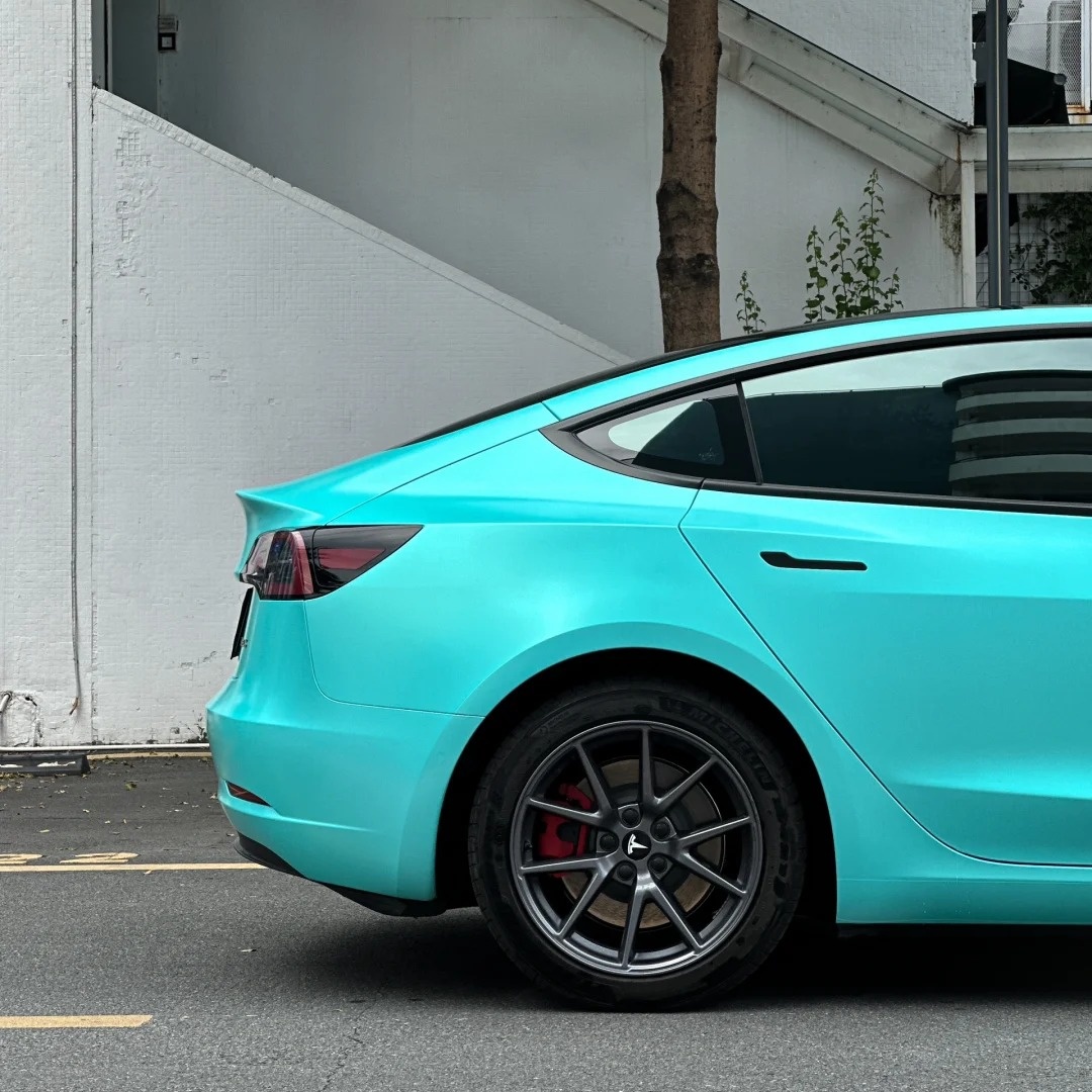 Matte Metallic Tiffany Blue Car Vinyl Wrap