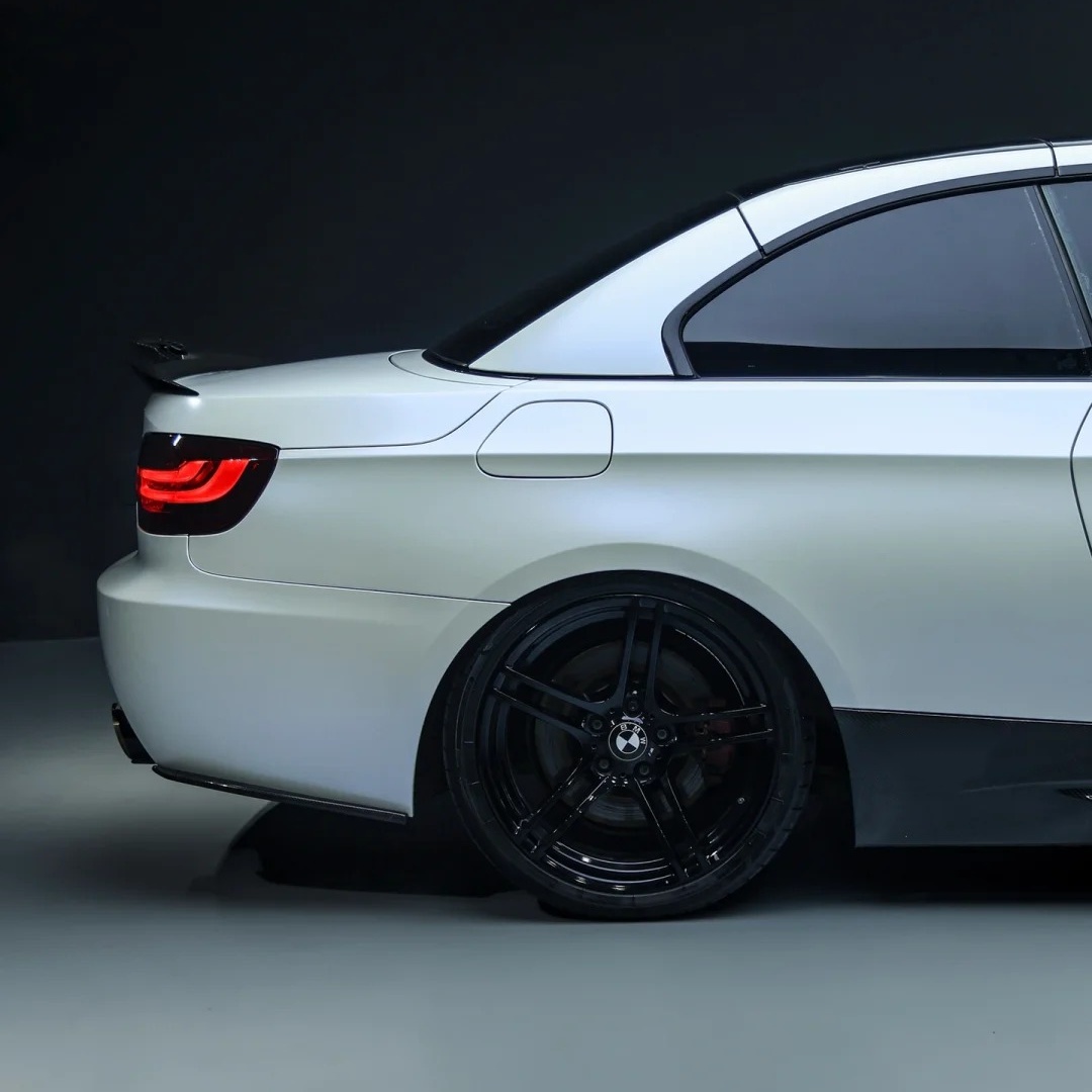 Matte White Blue Car Vinyl Wrap