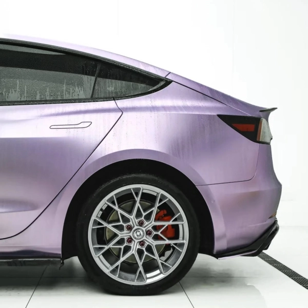 Silver To Purple Gradient Customized Car Vinyl Wrap