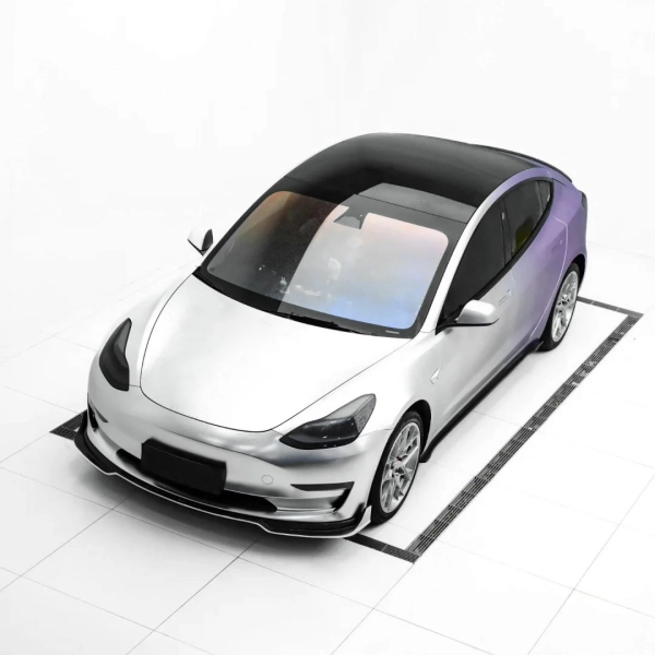 Silver To Purple Gradient Customized Car Vinyl Wrap