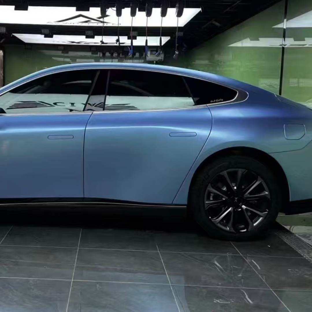 Gloss Metallic Mist Blue Car Vinyl Wrap