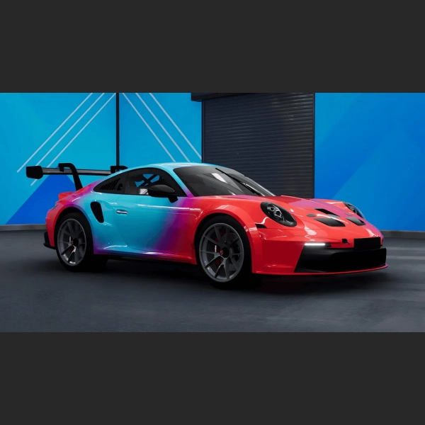 Red Blue Gradient Customized Vinyl Wrap 