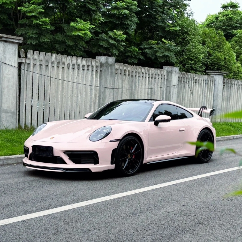 Macaron Peach Pink Car Vinyl Wrap