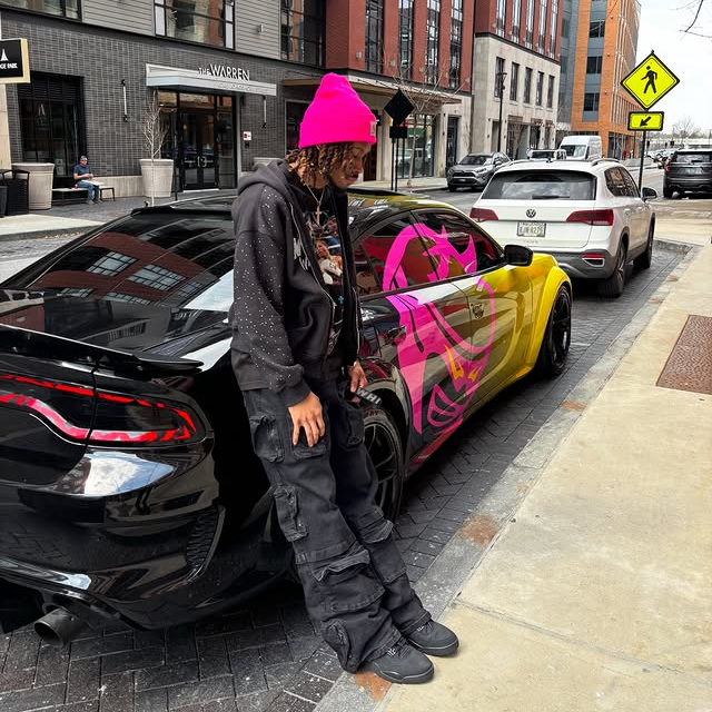 Yellow And Black Gradient Customized Car Vinyl Wrap