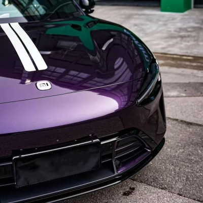 PET Gloss Galaxy Flash Purple Car Vinyl Wrap 02