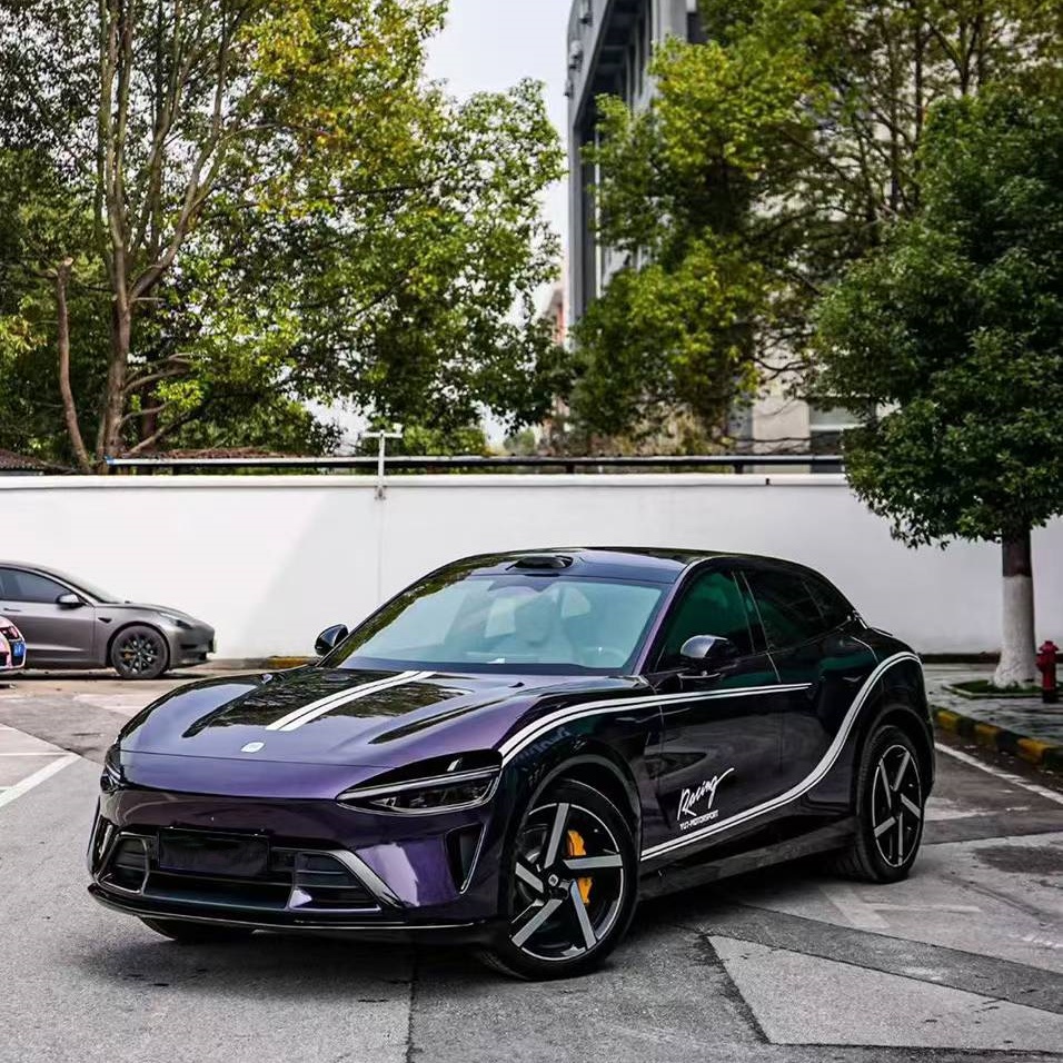PET Gloss Galaxy Flash Purple Car Vinyl Wrap