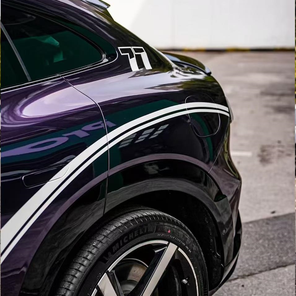 PET Gloss Galaxy Flash Purple Car Vinyl Wrap