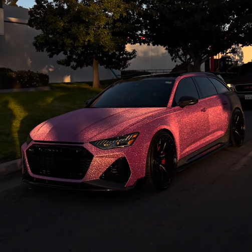 Super Diamond Pink Car Vinyl Wrap