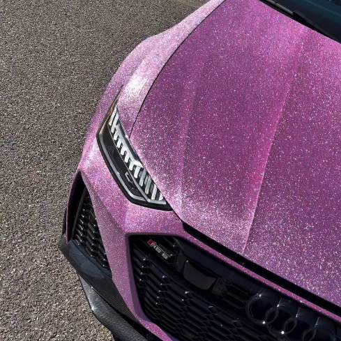 Super Diamond Pink Car Vinyl Wrap