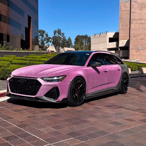 Super Diamond Pink Car Vinyl Wrap