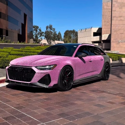Super Diamond Pink Car Vinyl Wrap 02