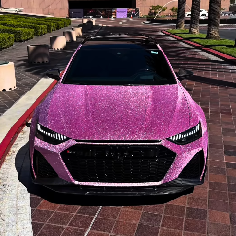 Super Diamond Pink Car Vinyl Wrap