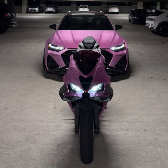 Super Diamond Pink Car Vinyl Wrap