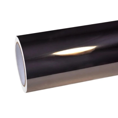 Chrome Mirror Black Car Vinyl Wrap 01