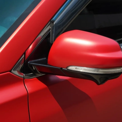 Matte Metallic Red Car Vinyl Wrap 02