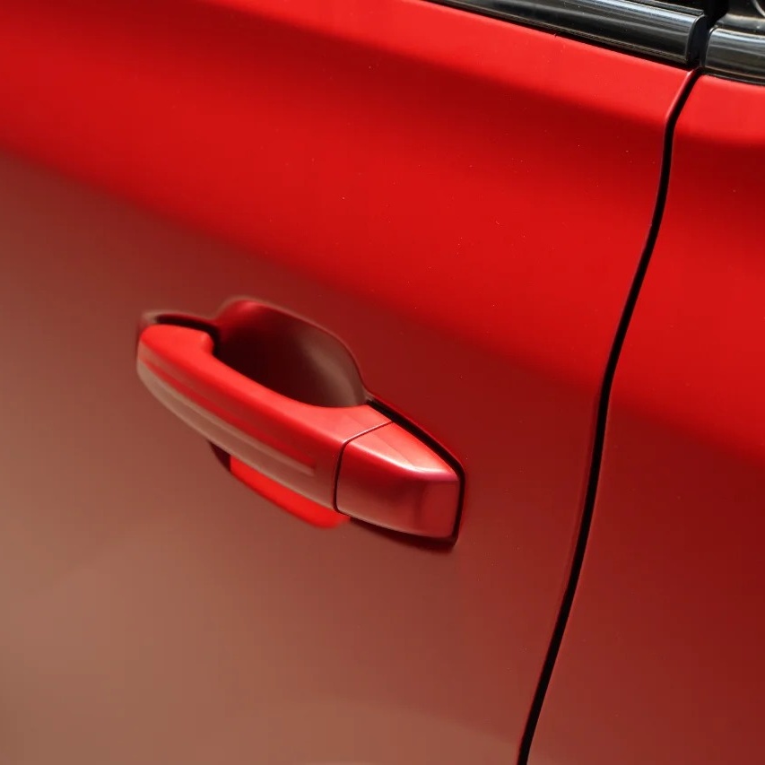 Matte Metallic Red Car Vinyl Wrap