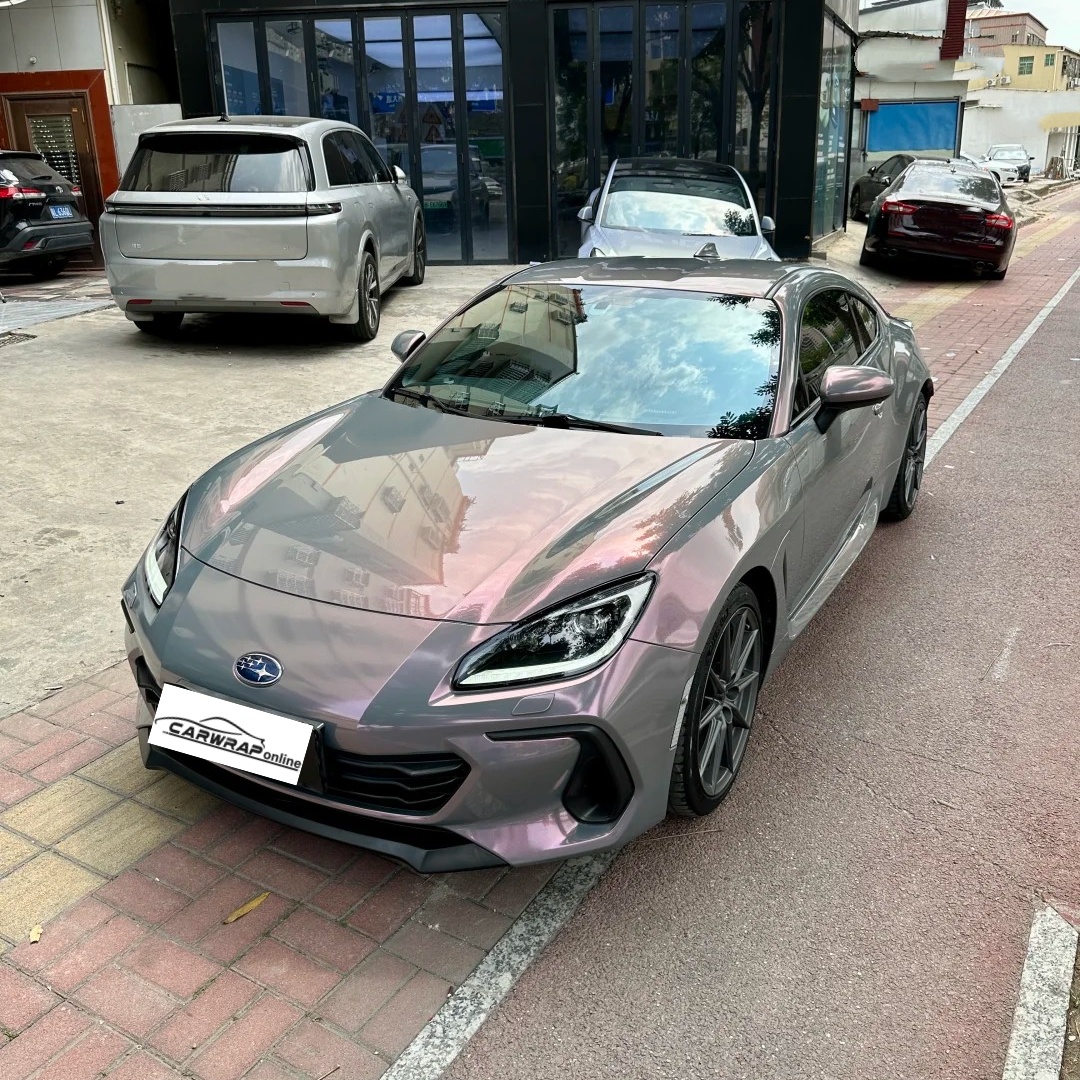 Glitter Metallic Star Ash Pink Car Vinyl Wrap