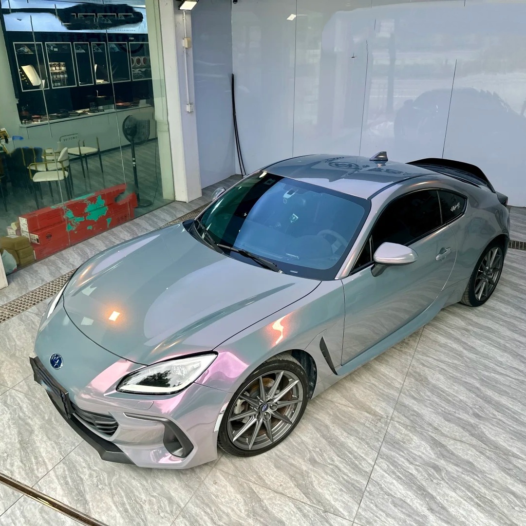 Glitter Metallic Star Ash Pink Car Vinyl Wrap