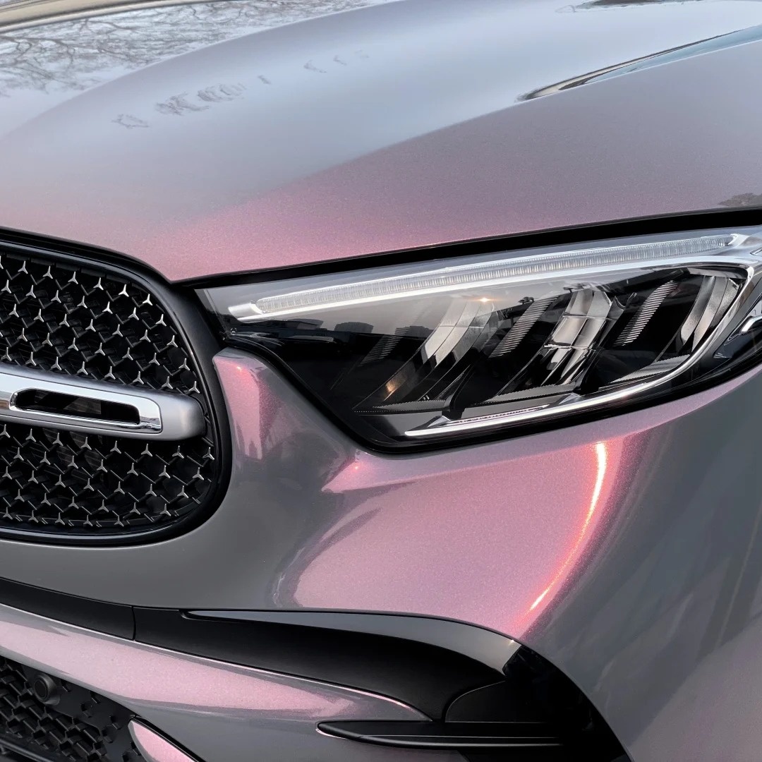 Glitter Metallic Star Ash Pink Car Vinyl Wrap