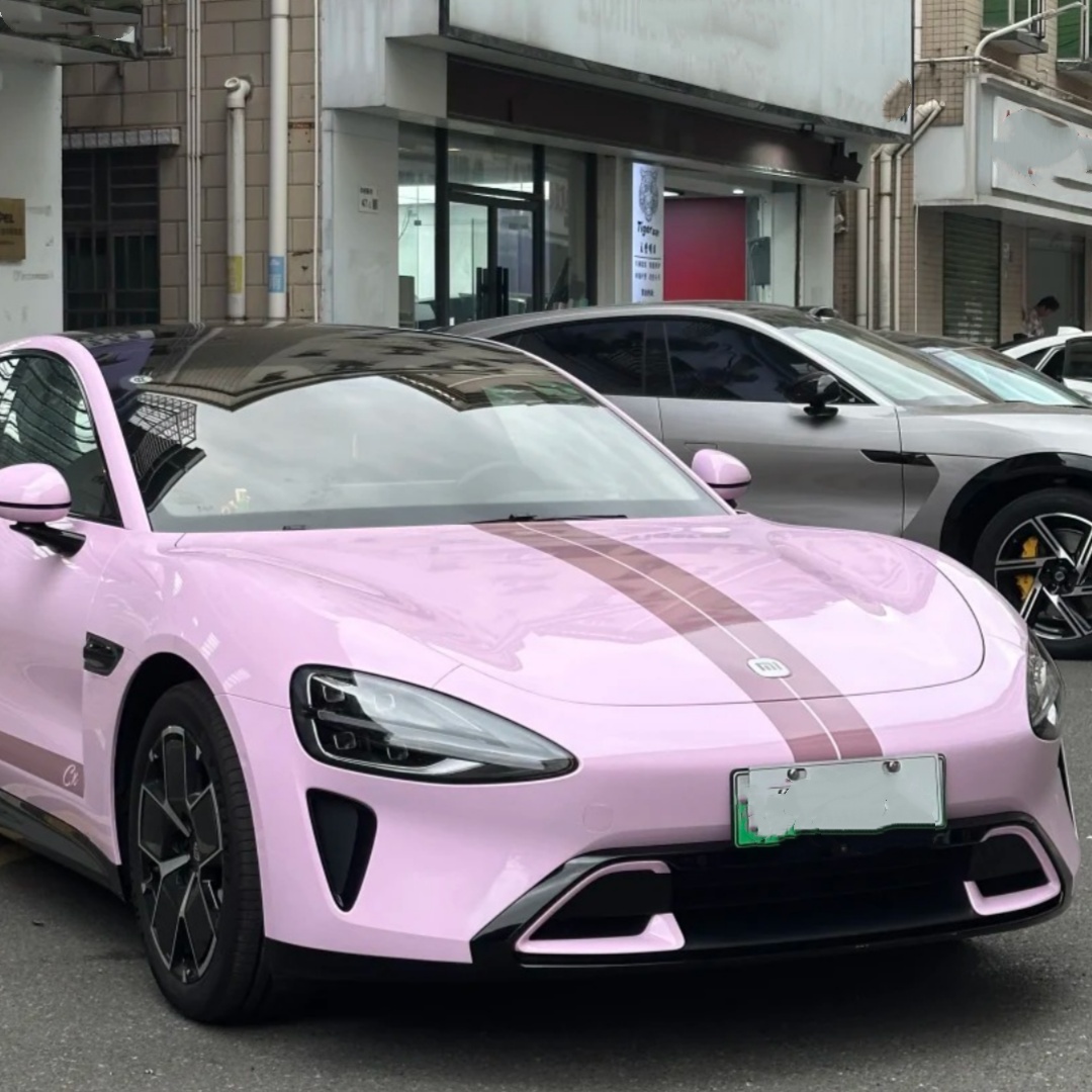 Gloss Aston Martin Vintage Pink Car Vinyl Wrap