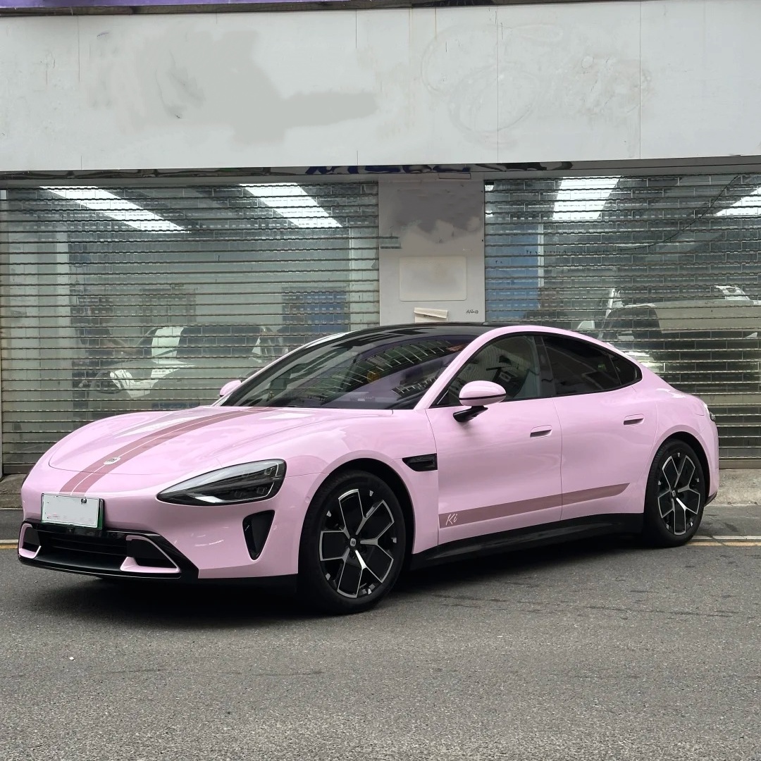 Gloss Aston Martin Vintage Pink Car Vinyl Wrap