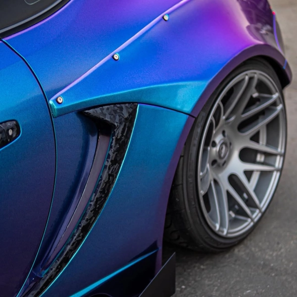 Gloss Diamond Purple Blue Car Vinyl Wrap