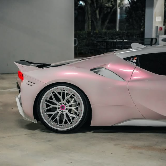 TPU Glossy Flower Yue Pink Paint Protection Film