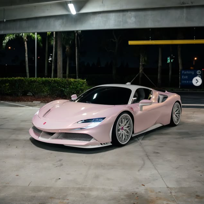 TPU Glossy Flower Yue Pink Paint Protection Film