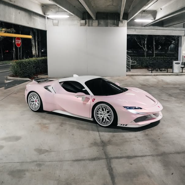 TPU Glossy Flower Yue Pink Paint Protection Film