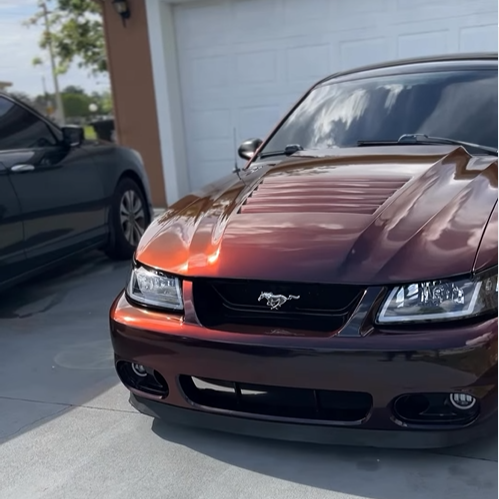 PET Gloss Shifting Red to Black Car Vinyl Wrap