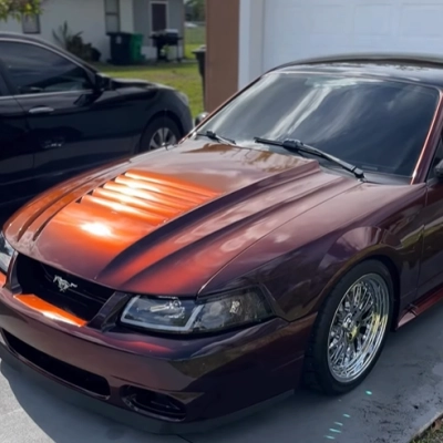 PET Gloss Shifting Red to Black Car Vinyl Wrap 02