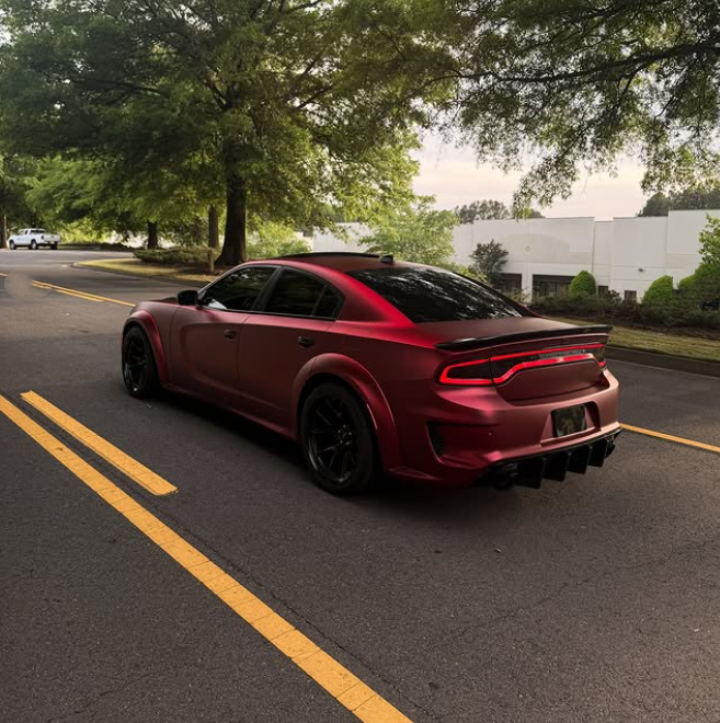 PET Matte Metallic Romance Red Car Vinyl Wrap