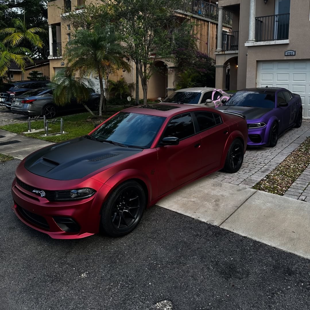 PET Matte Metallic Romance Red Car Vinyl Wrap