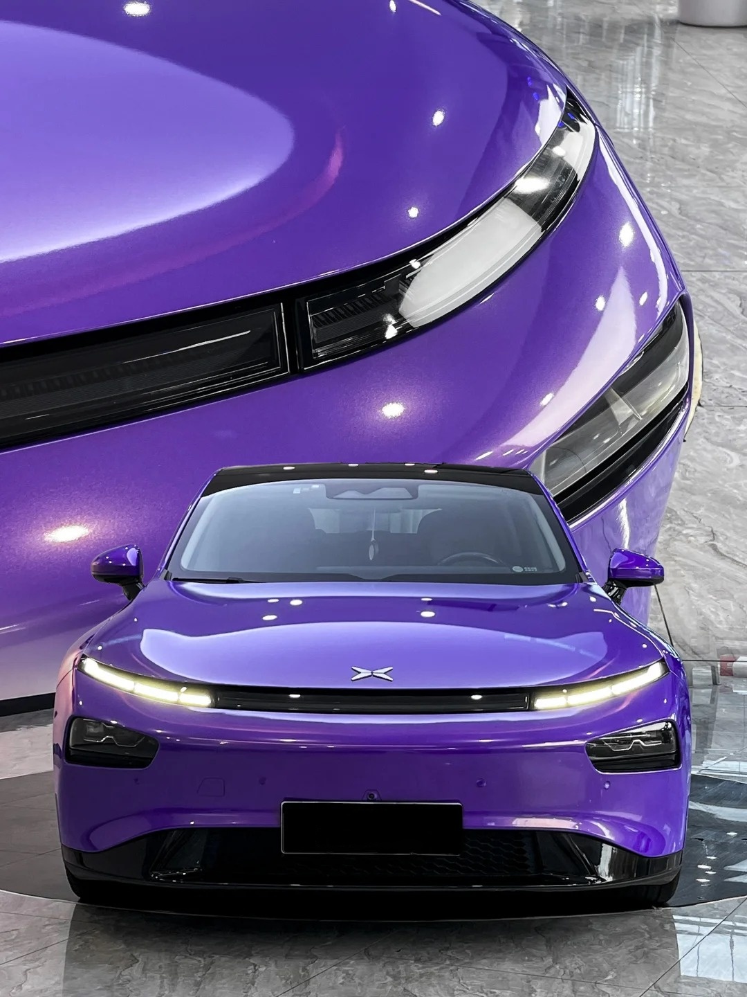 PET Magic Gold Purple Car Vinyl Wrap